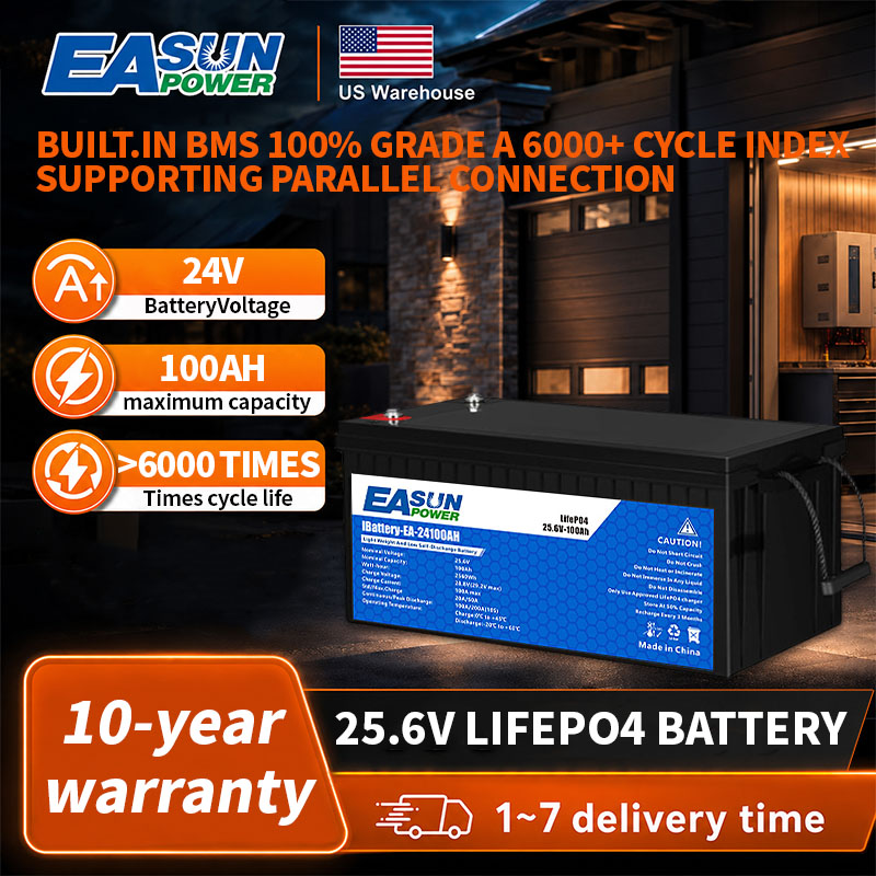 EASUN POWER 24V LiFePO4 Batter - Grid Tie Inverter Limiter 2000W ulasan dan harga